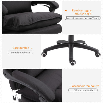 Bureaustoel – Ergonomische Stoel – Office Chair – Gamingstoel – Bureaufiets – Verstelbare Hoogte – Massagefunctie & Voetensteun