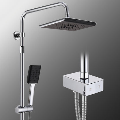Thermostatische Douche – Douchesysteem – Regendouche – Handdouche – Douchekraan – Roestvrij Staal – 3 Sproeimodi – Zelfreinigende Handdouche