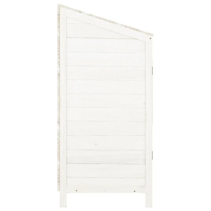 Buitenopberghut – Tuinkast – Tuinberging – Buitenberging – Opbergkast – Compact Formaat – Stevig Stalen Frame – Koperen Dak – Diep Bruin – 55x52x112 cm – Weerbestendig Design