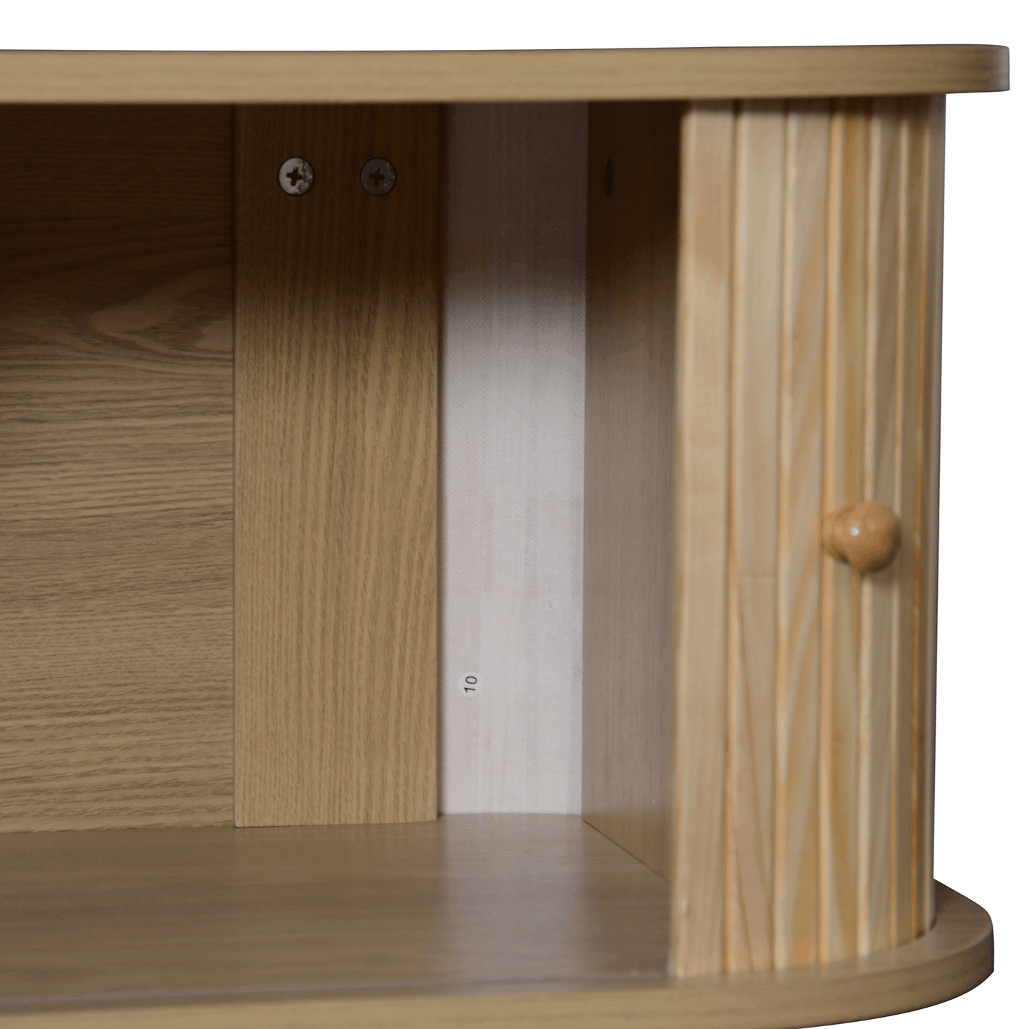 TV-Meubel – TV-Kast – TV-Board – Lowboard – Media Meubel – Hout Met Rattan Optiek – Schuifdeur Met Opbergruimte – Scandinavisch Design 170x39,5x46 cm