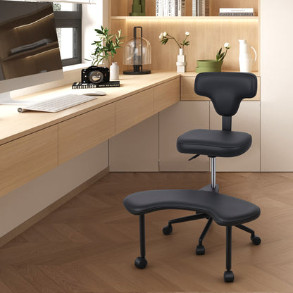 Bureaustoel – Ergonomische Stoel – Office Chair – Gamingstoel – Draaistoel – Met 360° Draaibaarheid – Verstelbare Hoogte – Robuust Metalen Frame – Comfortabel Zitontwerp – Zwart/Geel