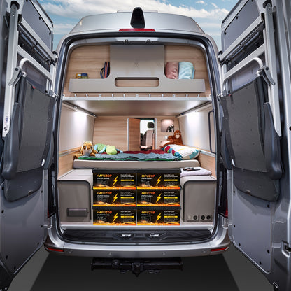 Lithium Accu – LiFePO4 Accu – Bootaccu – Caravanaccu – Zonne-energie Accu – 12V 200Ah – 200A BMS Bescherming – Lange Levensduur 5000+ Cycli