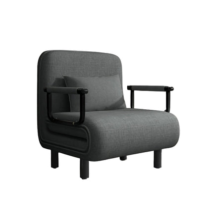 Fabulcozy 5-in-1 Foldable Sofa Bed & Office Guest Chair | Convertible for Sitting/Reclining/Sleeping | Metal Arms | Comfort Padding | Easy Setup (65/116x68x80cm)