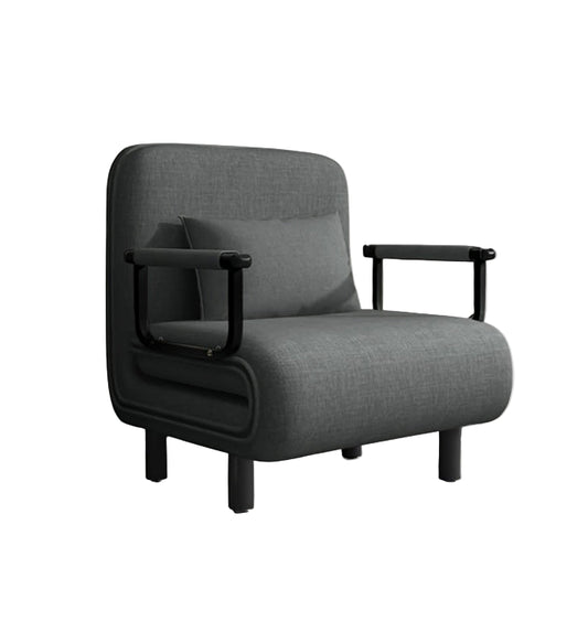 Fabulcozy 5-in-1 Foldable Sofa Bed & Office Guest Chair | Convertible for Sitting/Reclining/Sleeping | Metal Arms | Comfort Padding | Easy Setup (65/116x68x80cm)