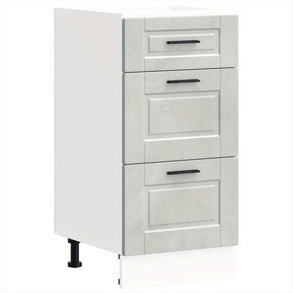 Kitchen base cabinet Porto concrete grey wood material Side Cabinet Organizer Storage Cabinet Storage Box for Bedroom, Living Room, Bathroom, Home Furniture