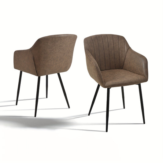 Eetkamerstoel – Stoel – Kuipstoel – Keukenstoel – Designstoel – Met Armleuning En Rugsteun – Metalen Frame En Hoog Comfort – Set Van 2, 4 Of 6