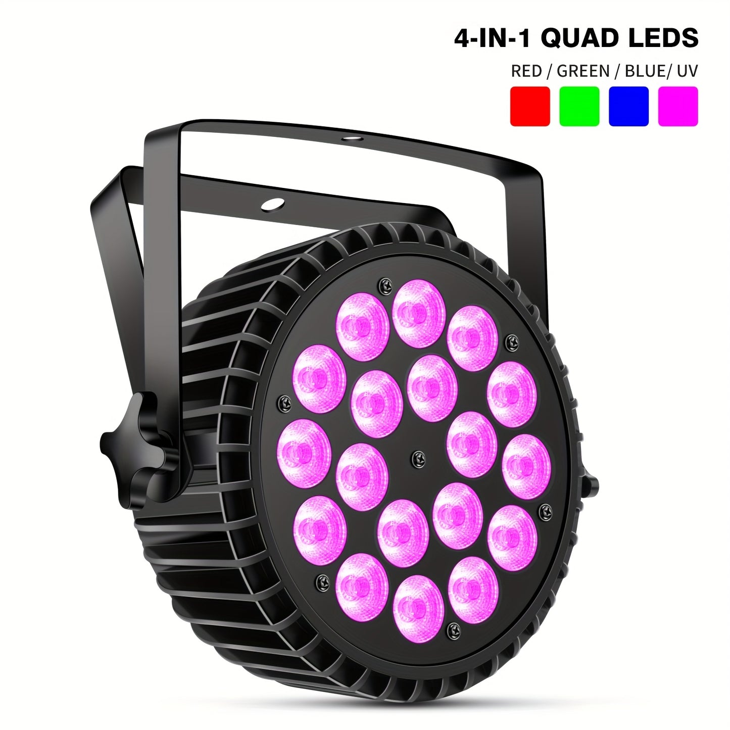 LED Par Lamp – Podiumverlichting – Feestverlichting – Disco Licht – Stage Light – RGBWA + UV 6-in-1 LED’s – Aluminium Behuizing Met DMX 7/10-Kanaals En Strobe Effect