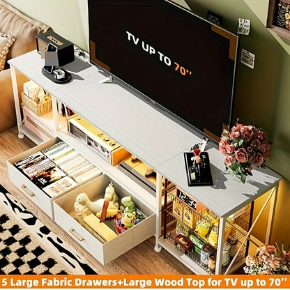 TV-meubel – Tv-kast – TV Dressoir – Media Meubel – Lowboard – Industrieel Rustiek Design – 180x40x58 cm – 2 Laden & Veel Opbergruimte