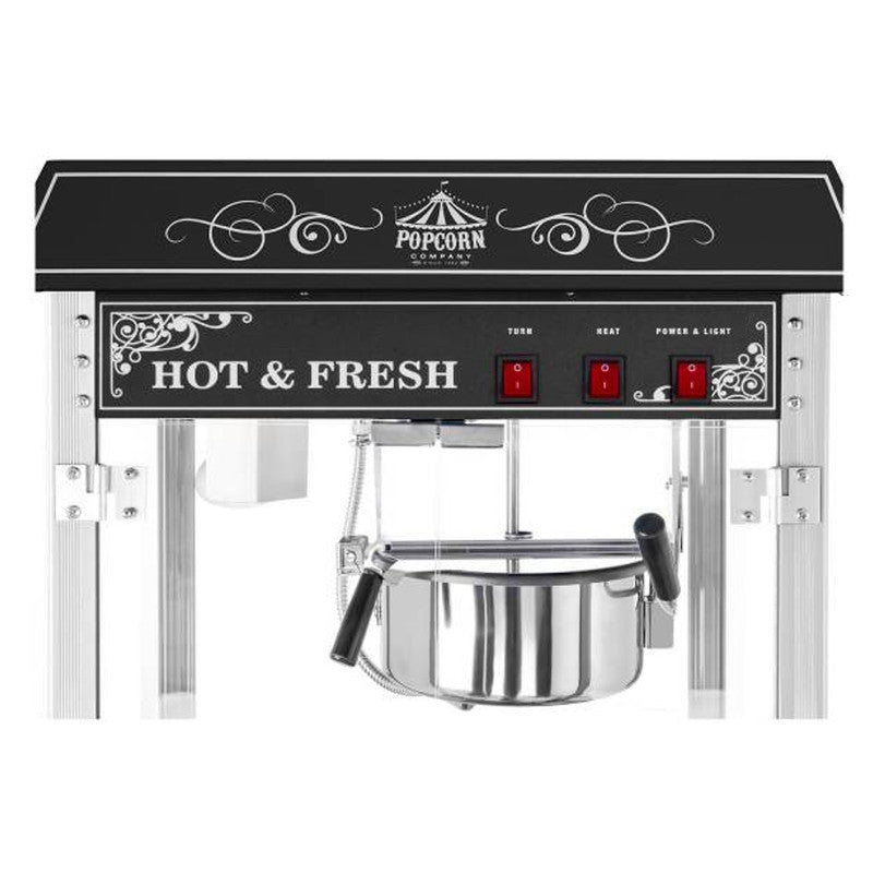 Professional High-Performance Popcorn Machine, 230V, 1.6Kw, Black - QUORE