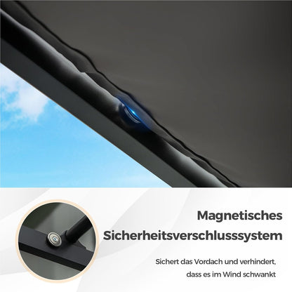 Pergola – Tuinpaviljoen – Prieel – Terrasoverkapping – Zonwering – Waterdicht schuifdak – Stabiel metalen frame 3,1x3,1 m
