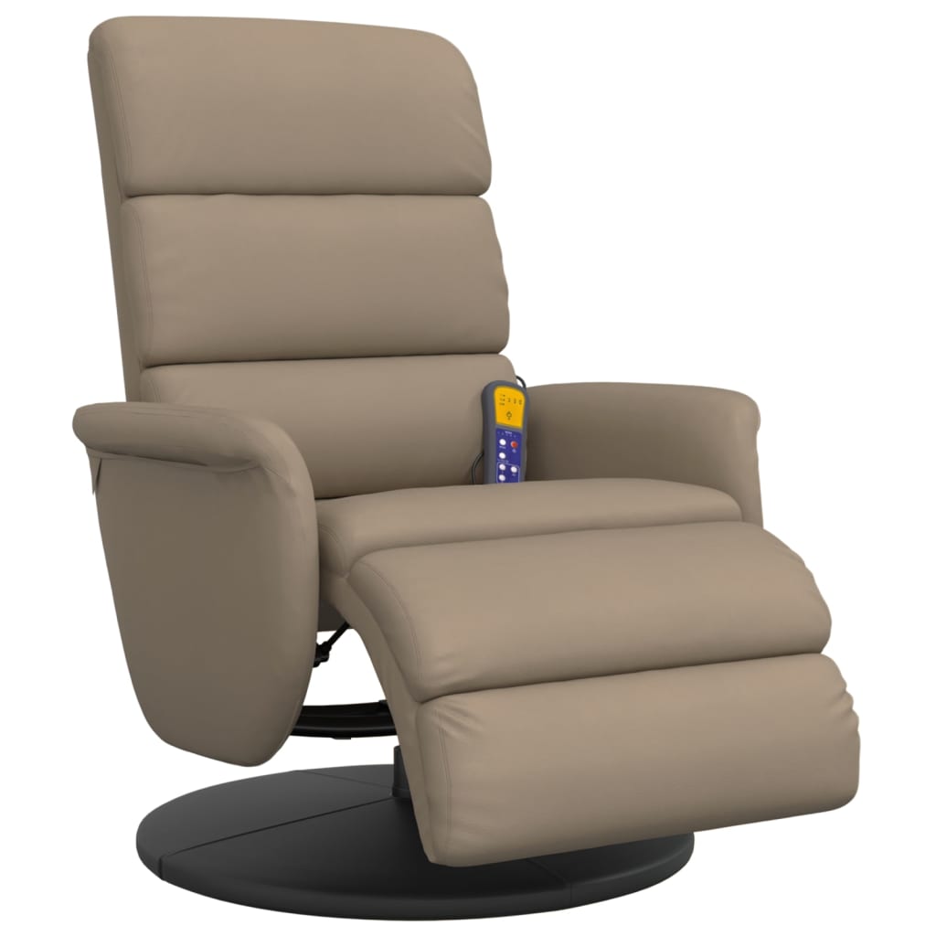 Tuinstoel – Relaxfauteuil – Ligstoel – Verstelbare Stoel – Draaistoel – Verstelbare Rugleuning – Kunstleer Cappuccino