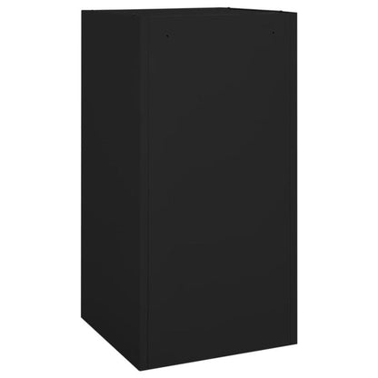 Werkplaatskast – Opbergrek – Gereedschapskast – Werkplaatsmeubel – Stellingkast – Zwart Staal – Verstelbare Haken & Afsluitbare Deur – 53x53x105 cm