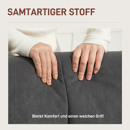 Fauteuil – Relaxfauteuil – Zitzak – Loungestoel – Armstoel – Velvetlook Bekleding – Max. Draaggewicht 120 Kg – Grijs