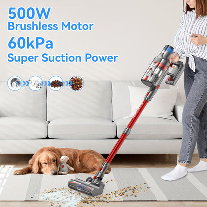 Zakloze Stofzuiger – Stofzuiger Zonder Zak – Draadloze Stofzuiger – Vacuüm Cleaner – Cycloonstofzuiger – 500W Brushless Motor – 1,5L Stofreservoir