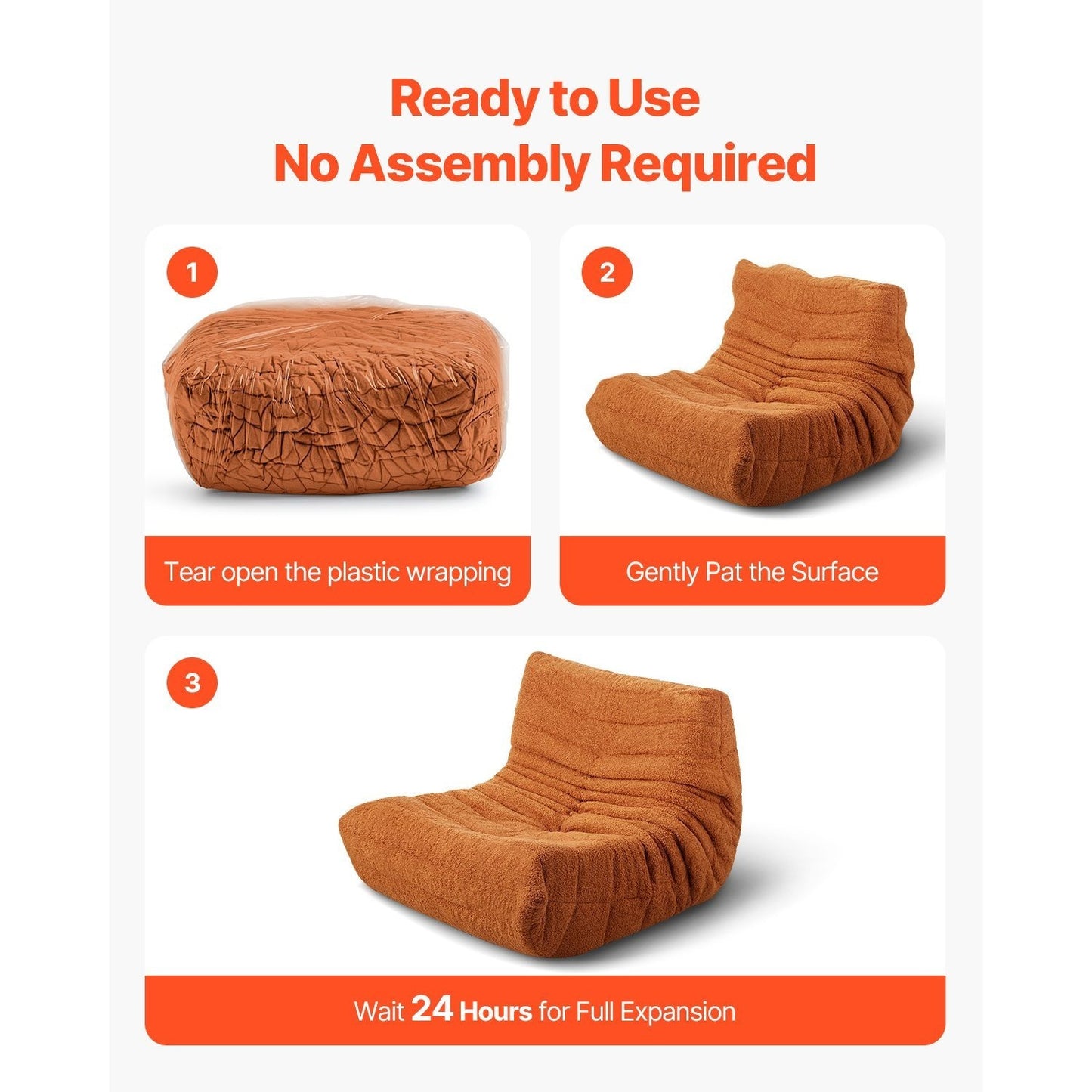 Zitzak – Zitzakstoel – Bean Bag – Loungestoel – Fauteuil – Teddy Fleece – Ergonomisch Design – Bruin