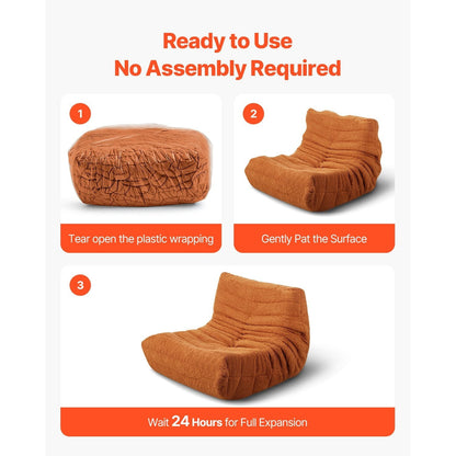 Zitzak – Zitzakstoel – Bean Bag – Loungestoel – Fauteuil – Teddy Fleece – Ergonomisch Design – Bruin