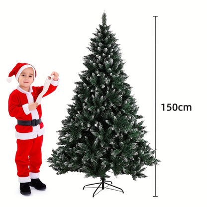Kunstkerstboom – Nepkerstboom – Kerstboom Decoratie – Mini Kerstboom – Tafelkerstboom – 150 cm Hoog – 450 PVC Takken – Stevige Metalen Standaard