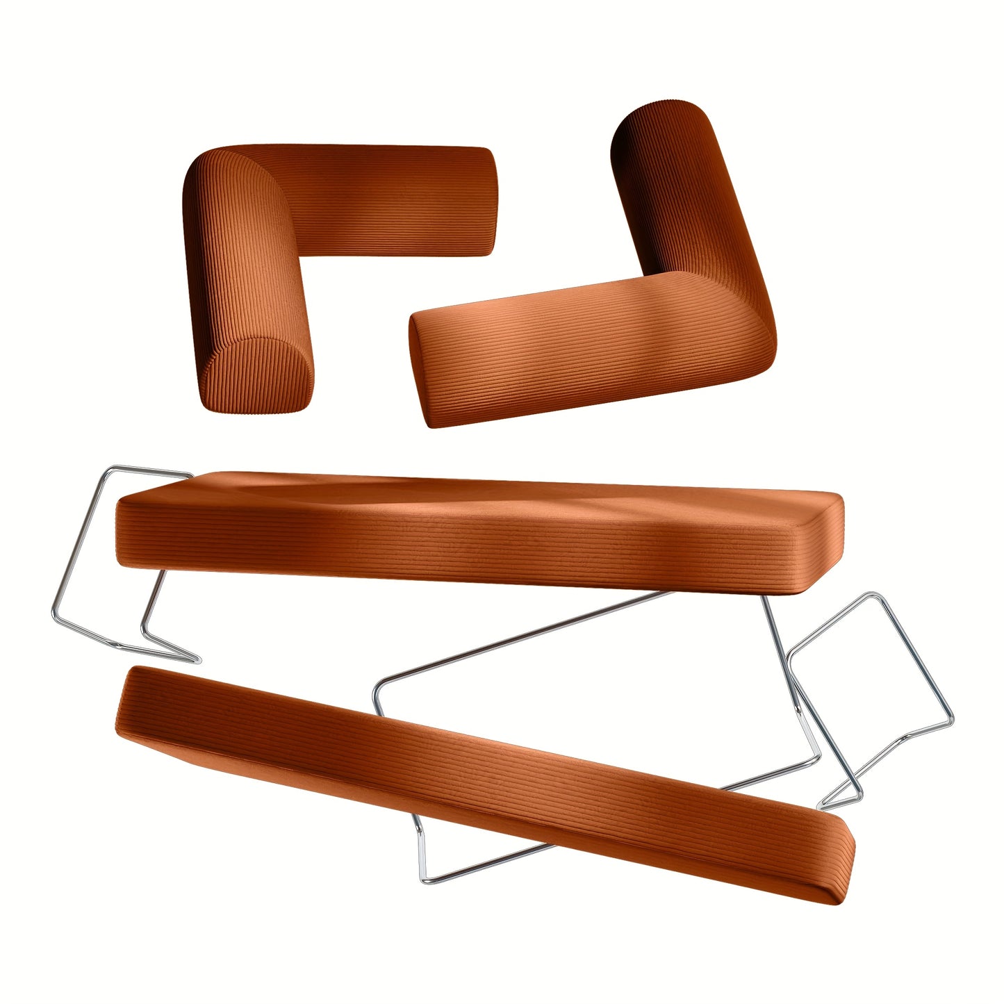 Corduroy Slaapbank – Slaapsofa – Bedbank – Uitklapbare Bank – 3-Zits Sofa – Modern Design – Metaal Frame – Hoogwaardig Schuim – Space-Saving 200cm Bruin