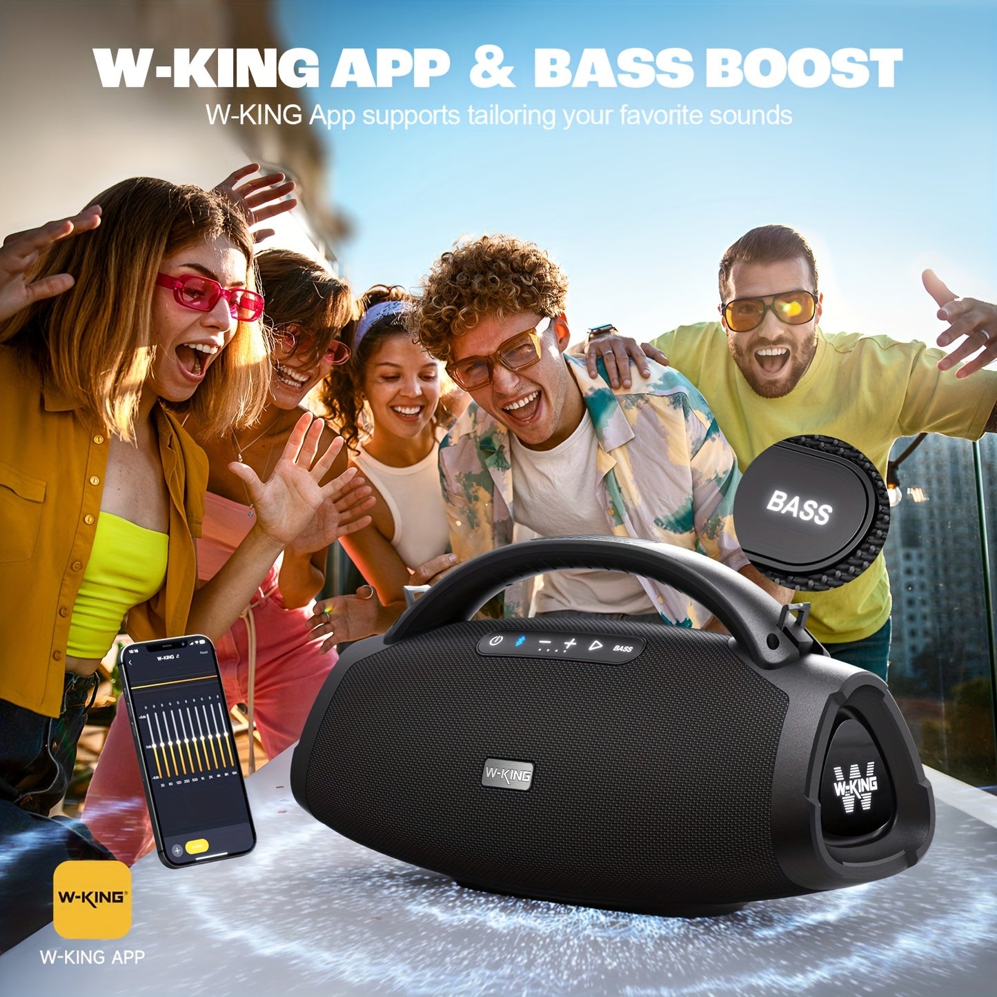 Draadloze Speaker – Bluetooth Speaker – Portable Speaker – Boombox – Outdoor Speaker – 250W Piekvermogen – IP67 Waterbestendig