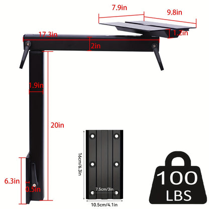 Tafelpoot – Kampeertafel Poot – Caravan Tafelbeen – Vouwtafel Poot – Opklapbare Tafelpoot – Aluminium – 360° Draaibaar – Inklapbaar – Verstelbare Hoogte – Zwart – Ruimtebesparend – Stevig 45,36 kg Draagvermogen
