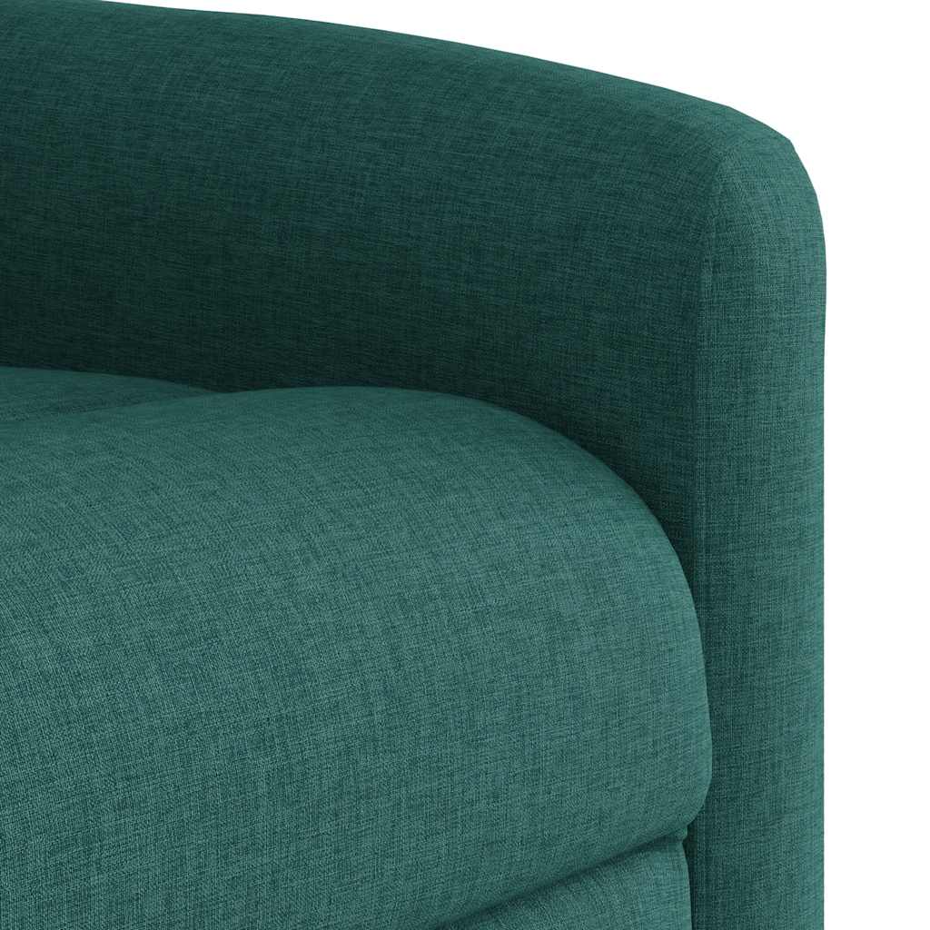 Massagestoel – Massagefauteuil – Ergonomische Stoel – Relaxstoel – Verstelbare Stoel – Donkergroen Stof – 6-Punts Vibratiemassage – Handmatig Verstelbaar tot 135°
