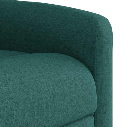 Massagestoel – Massagefauteuil – Ergonomische Stoel – Relaxstoel – Verstelbare Stoel – Donkergroen Stof – 6-Punts Vibratiemassage – Handmatig Verstelbaar tot 135°