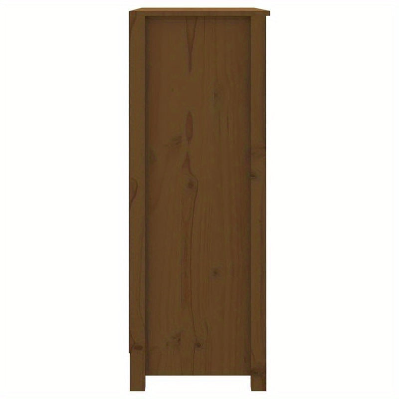 Bookcase 80X35X97 Cm Solid Pine Wood Honey Brown