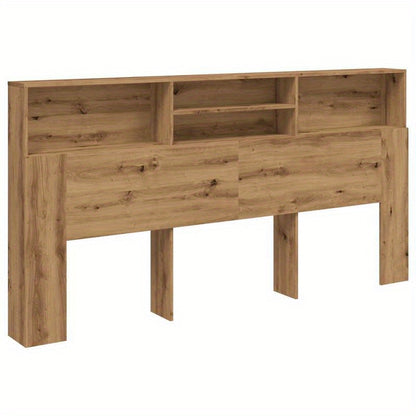 Hoofdeinde – Bedpaneel – Bedwand – Opberghoek – Houten Paneel – Artisan Eiken – 200x19x103,5 Cm – Duurzaam Eco-Design – Eenvoudige Montage