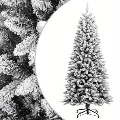 Kunstkerstboom – Nepsneeuw Boom – Kerstversiering – Dennenboom – Flocked Christmas Tree – 150 cm Hoog – PVC & PE Materialen