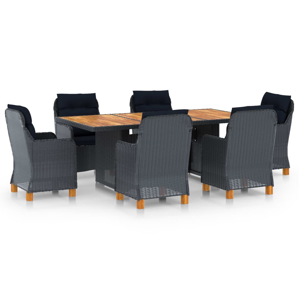Tuinset – Bistroset – Loungeset – Diningset – Balkonset – Weerbestendig PE-Rattan – Inclusief Comfortabele Kussens – Geschikt Voor 4 Personen – Ruim Tafelblad