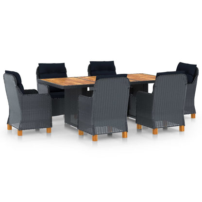 Tuinset – Bistroset – Loungeset – Diningset – Balkonset – Weerbestendig PE-Rattan – Inclusief Comfortabele Kussens – Geschikt Voor 4 Personen – Ruim Tafelblad