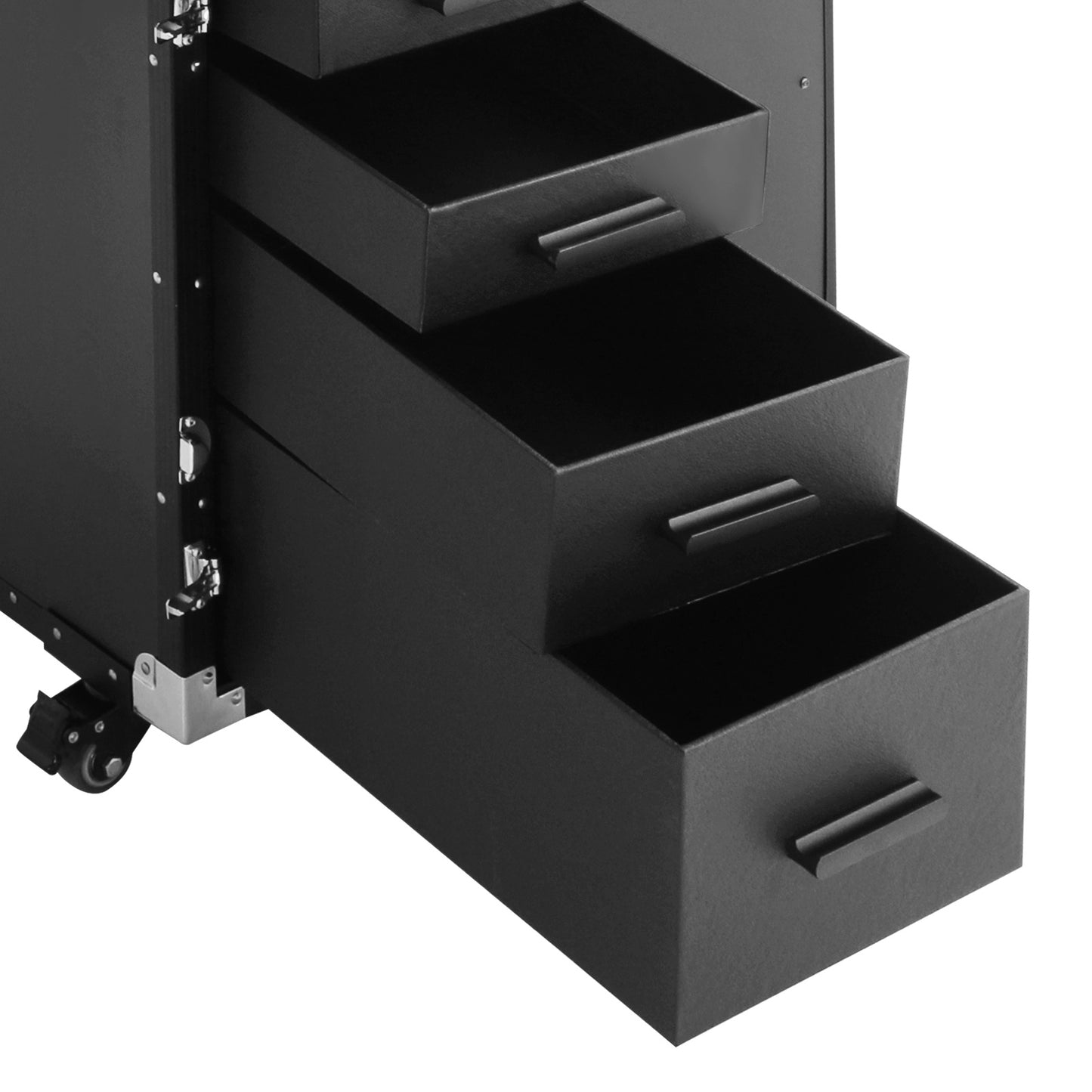 Heavy-Duty Rolling Manicure Table with Folding - Professional Makeup & Embroidery Trolley, Portable Cosmetic Case W/Spacious & Storage Organizer, Heavy-Resistant ABS/ Frame for Artists, Salons, Travel