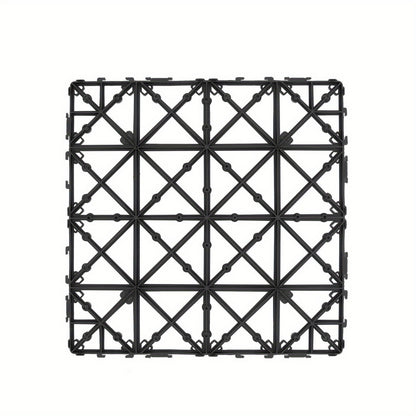 Vlondertegels – Tuintegels – Terrastegels – Balkonvloeren – Kliktegels – Kunststof Houtlook – 36 Stuks 30,3x30,3 cm – Waterdicht Met Drainagesysteem