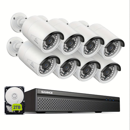 Bewakingsset 8-kanaals – Beveiligingscamera Set – CCTV Cameras – Surveillance System – 2TB HDD Variant – 8MP Beeldkwaliteit – AI Persoons- en Voertuigdectie