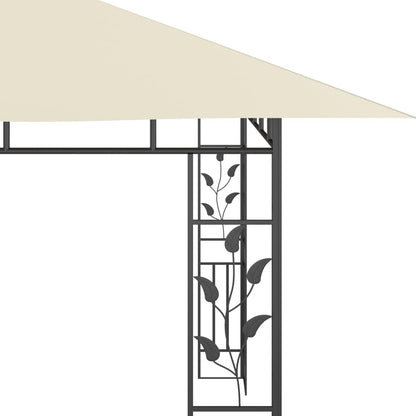 Zonnescherm – Tuinpaviljoen – Overkapping – Pergola – Prieel – 4x3 Meter – Stabiel Staalframe – Ingebouwde Lichtslinger