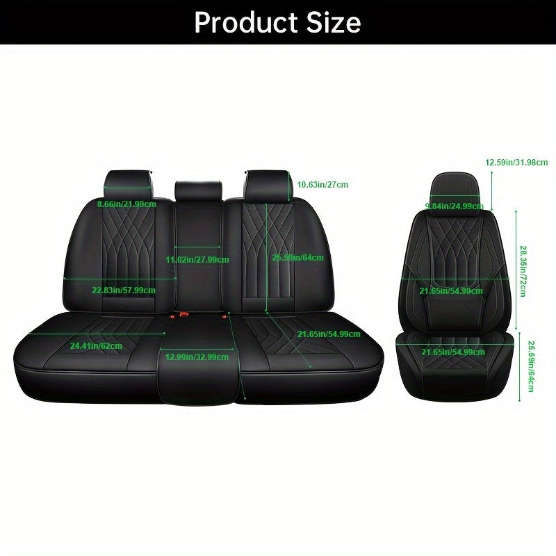 Autostoelhoes – Stoelhoes – Stoelbekleding – Autostoelbeschermer – Autostoelhoez – Universele Pasvorm – Premium PU Leer – Comfortabele Sponsvulling