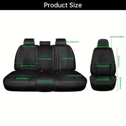 Autostoelhoes – Stoelhoes – Stoelbekleding – Autostoelbeschermer – Autostoelhoez – Universele Pasvorm – Premium PU Leer – Comfortabele Sponsvulling