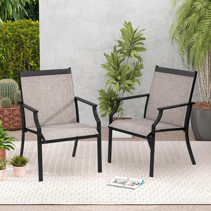 Terrasstoelen – Tuinstoelen – Buitenstoelen – Balkonstoelen – Tuinmeubilair – Waterafstotende Stoffen – Robuust Roestvrijstalen Frame