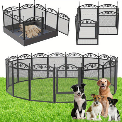 Hondenbench – Hondenkooi – Hondenren – Hondenhok – Hondenratjetoe – Grote XXL Afmeting 126x126x88 cm – Robuust Metaal Met Dubbele Deuren