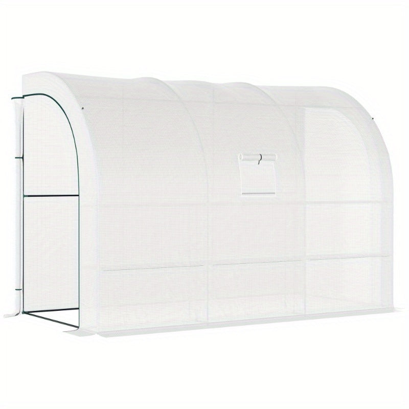 Muurkas – Serre – Kweekkas – Plantenkas – Balkonskas – Winterbestendig Stalen Frame – Transparante UV-bestendige Folie – 300x150x213 cm