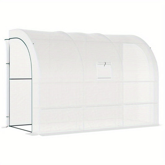 Muurkas – Serre – Kweekkas – Plantenkas – Balkonskas – Winterbestendig Stalen Frame – Transparante UV-bestendige Folie – 300x150x213 cm