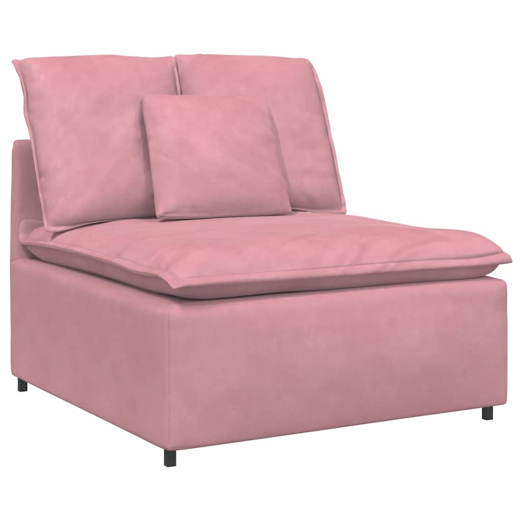 Hoekbank – Modulaire Bank – L-vormige Bank – Zitbank – Loungesofa – Velvet Bekleding – Stevig Metalen Frame – Donkergroen