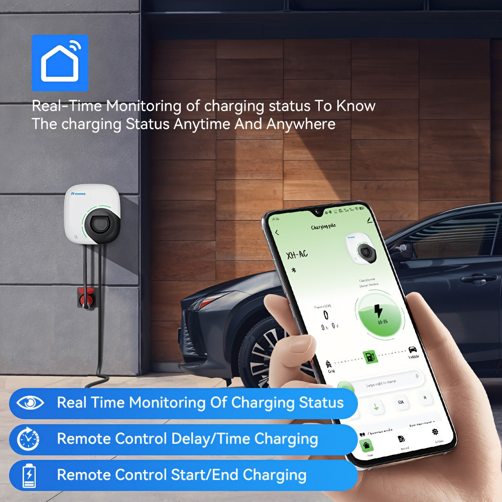 Laadpaal – Wallbox – Oplaadstation – EV Charger – Elektrische Auto Lader – 11 kW 16A 3 Fase – App Bedieningsfunctie – IP65 Waterdicht