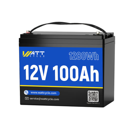 Li-ion Accu 12V 100Ah – Lithium Batterij – LiFePO4 Accu – Oplaadbare Accu – Zonnebatterij – Hoge Capaciteit – 15.000 Laadcycli – Veilig & Duurzaam