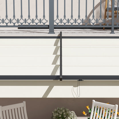 Tuinpaviljoen – Tuinoverkapping – Pergola – Buitenverblijf – Overkapping – Cream – Uitschuifbaar Dak – Metalen Frame – Wandmontage – 3 x 3 Meter