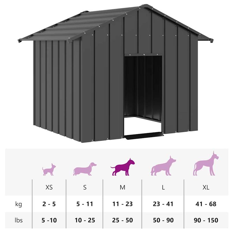 Extra Large Heavy-Duty Galvanized Steel Dog Cage - Extra Long Outdoor Kennel with Spacious Interior, Sturdy Roof, for Medium to Large Breeds - Ideal for Backyard, Farms, or - Easy Assembly & Weatherproof Design - Large Pet en