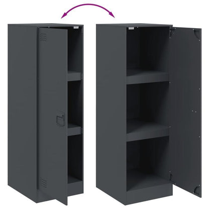 Anthracite Sideboard 34.5x39x107cm in Steel Removable and practical
