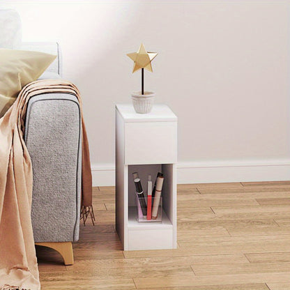 Nachtkastje – Bijzettafel – Nachttafel – Ladekast – Nachtkast – Wit – Compact Design 20x30x50 cm – Spaanplaat Melamine Coating