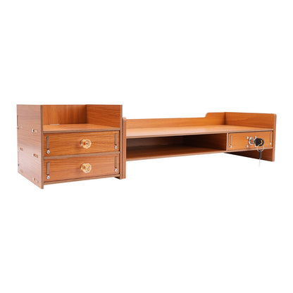 Bureau Organizer – Bureaurek – Desk Organizer – Opbergdoos – Documentenhouder – Houtkleur – Stevig Duurzaam Materiaal – Compact Formaat