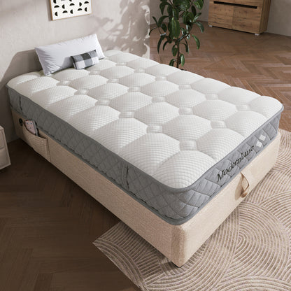 Matras – Orthopedisch Matras – Pocketveren Matras – Koudschuimmatras – Tweepersoons Matras – 140x200 cm – 7-Zones Pocketvering – 20 cm Hoog – Medium Stevig – Euro Top – Ademend Polyester
